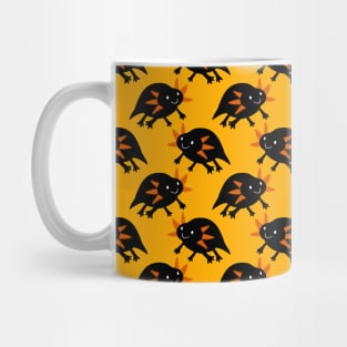 Black Axolotl Yellow Pattern Mug